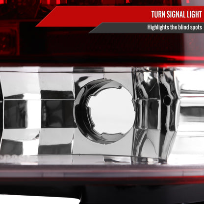 2001-2005  Lexus IS300 LED Tail Lights (Chrome Housing/Red Clear Lens)