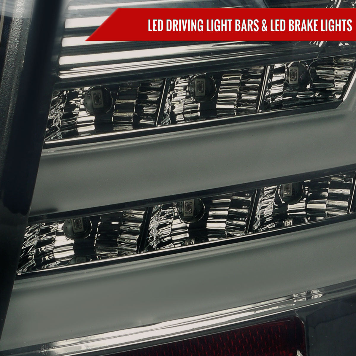 2007-2009 Lexus LS460 LED Tail Lights + Trunk Lights (Chrome Housing/Smoked Lens)