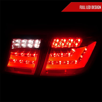 2007-2009 Lexus LS460 LED Tail Lights & Trunk Lights (Chrome Housing/Red Lens)
