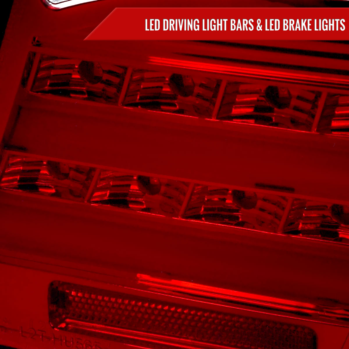 2007-2009 Lexus LS460 LED Tail Lights & Trunk Lights (Chrome Housing/Red Lens)