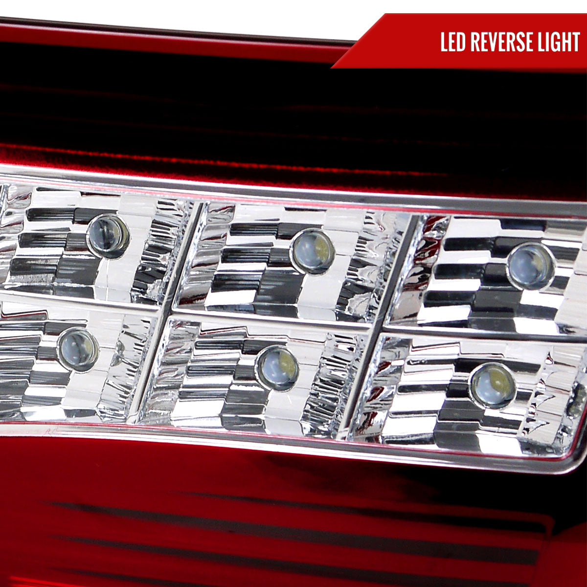 2007-2009 Lexus LS460 LED Tail Lights & Trunk Lights (Chrome Housing/Red Lens)