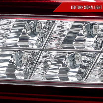 2007-2009 Lexus LS460 LED Tail Lights & Trunk Lights (Chrome Housing/Red Lens)