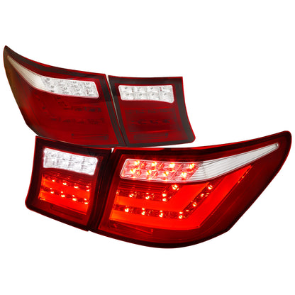 2007-2009 Lexus LS460 LED Tail Lights & Trunk Lights (Chrome Housing/Red Lens)