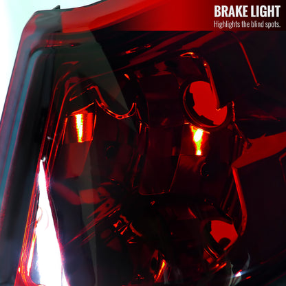 2005-2008 Dodge Magnum Tail Lights (Matte Black Housing/Red Clear Lens)