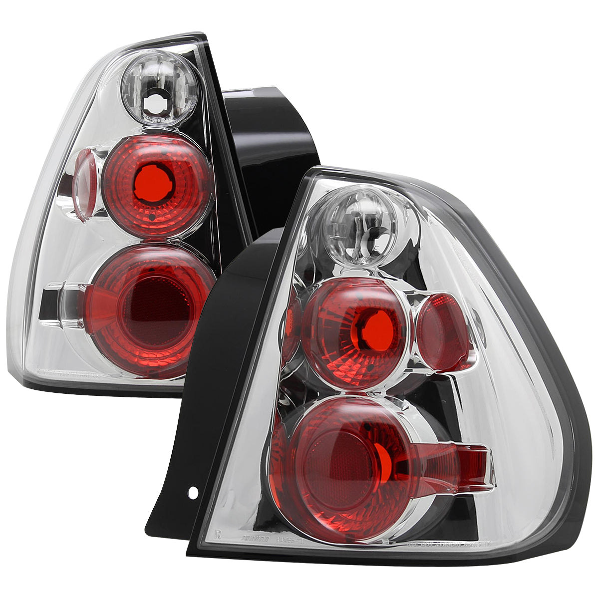 2004-2007 Chevrolet Malibu Tail Lights (Chrome Housing/Clear Lens)
