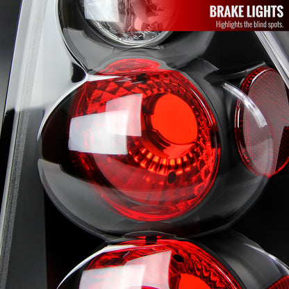 2004-2007 Chevrolet Malibu Tail Lights (Matte Black Housing/Clear Lens)
