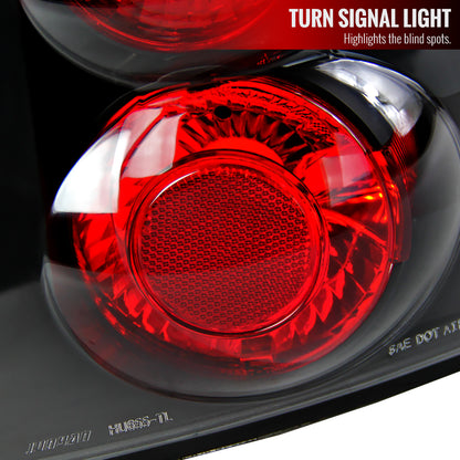 2004-2007 Chevrolet Malibu Tail Lights (Matte Black Housing/Clear Lens)