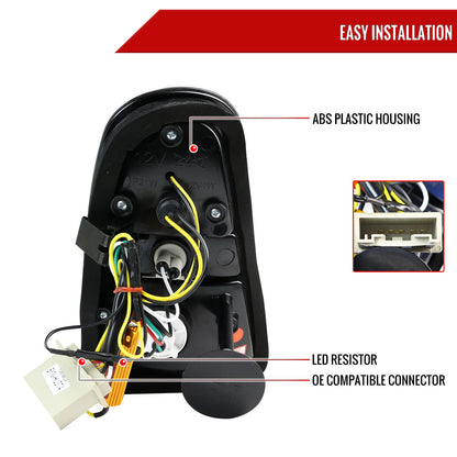 2005-2006 Mini Cooper S LED Tail Lights (Chrome Housing/Clear Lens)