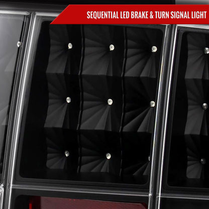 2005-2009 Ford Mustang Sequential LED Tail Lights (Matte Black Housing/Clear Lens)