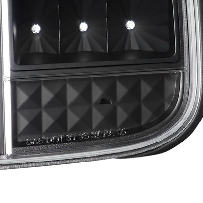 2005-2009 Ford Mustang Sequential LED Tail Lights (Matte Black Housing/Clear Lens)