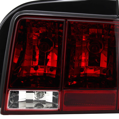 2005-2009 Ford Mustang Sequential Tail Lights (Chrome Housing/Red Lens)