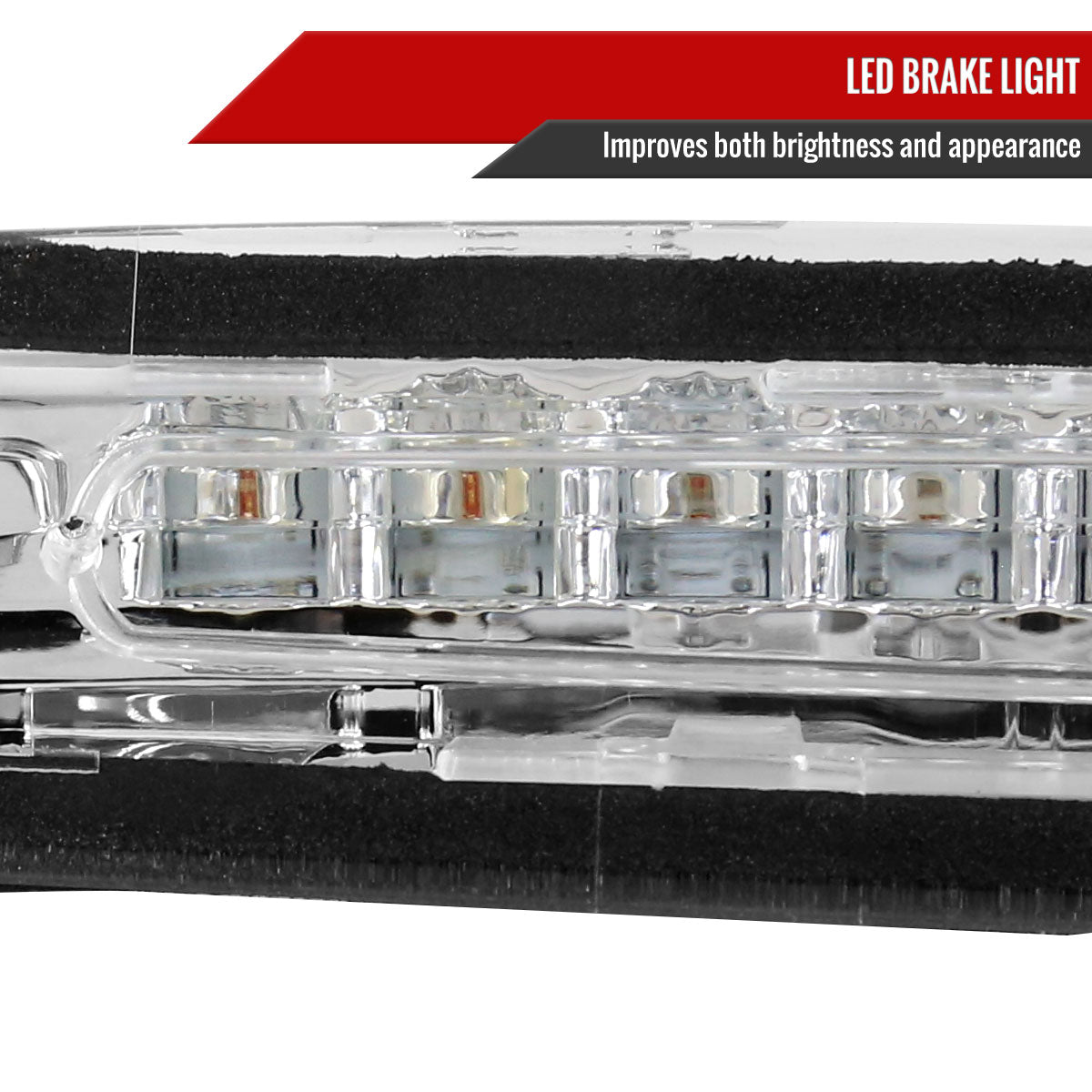 2005-2009 Ford Mustang LED 3rd Brake Light (Chrome Housing/Clear Lens)