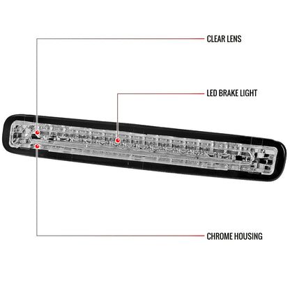 2005-2009 Ford Mustang LED 3rd Brake Light (Chrome Housing/Clear Lens)