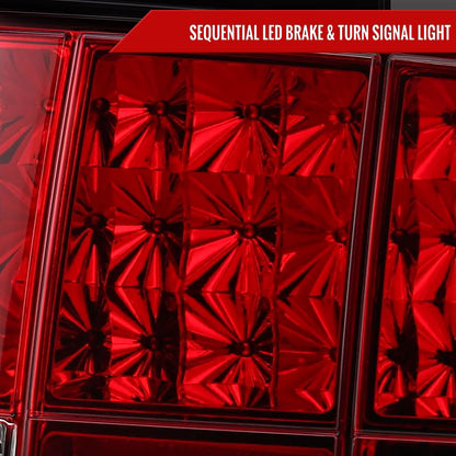 2005-2009 Ford Mustang Sequential LED Tail Lights (Chrome Housing/Red Lens)