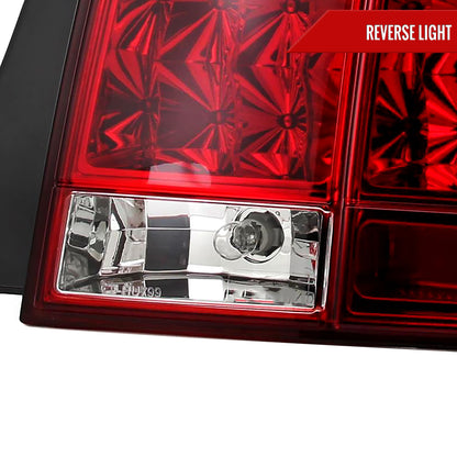 2005-2009 Ford Mustang Sequential LED Tail Lights (Chrome Housing/Red Lens)