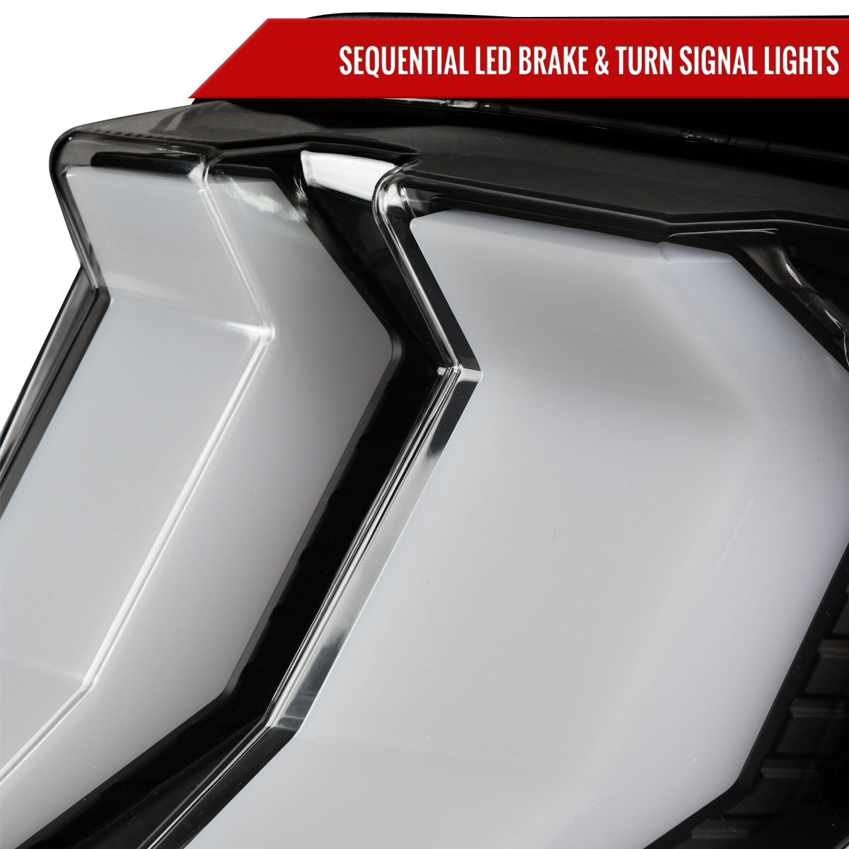 2010-2012 Ford Mustang Sequential LED Tail Lights (Matte Black Housing/Clear Lens)