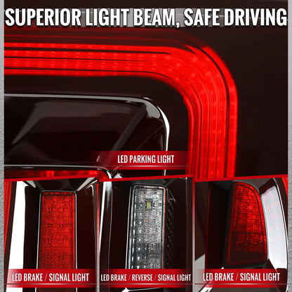 2010-2012 Ford Mustang Base GT Red Tail Lights w/ Sequential LED Turn Signal (Black Hoursing / Red Lens)
