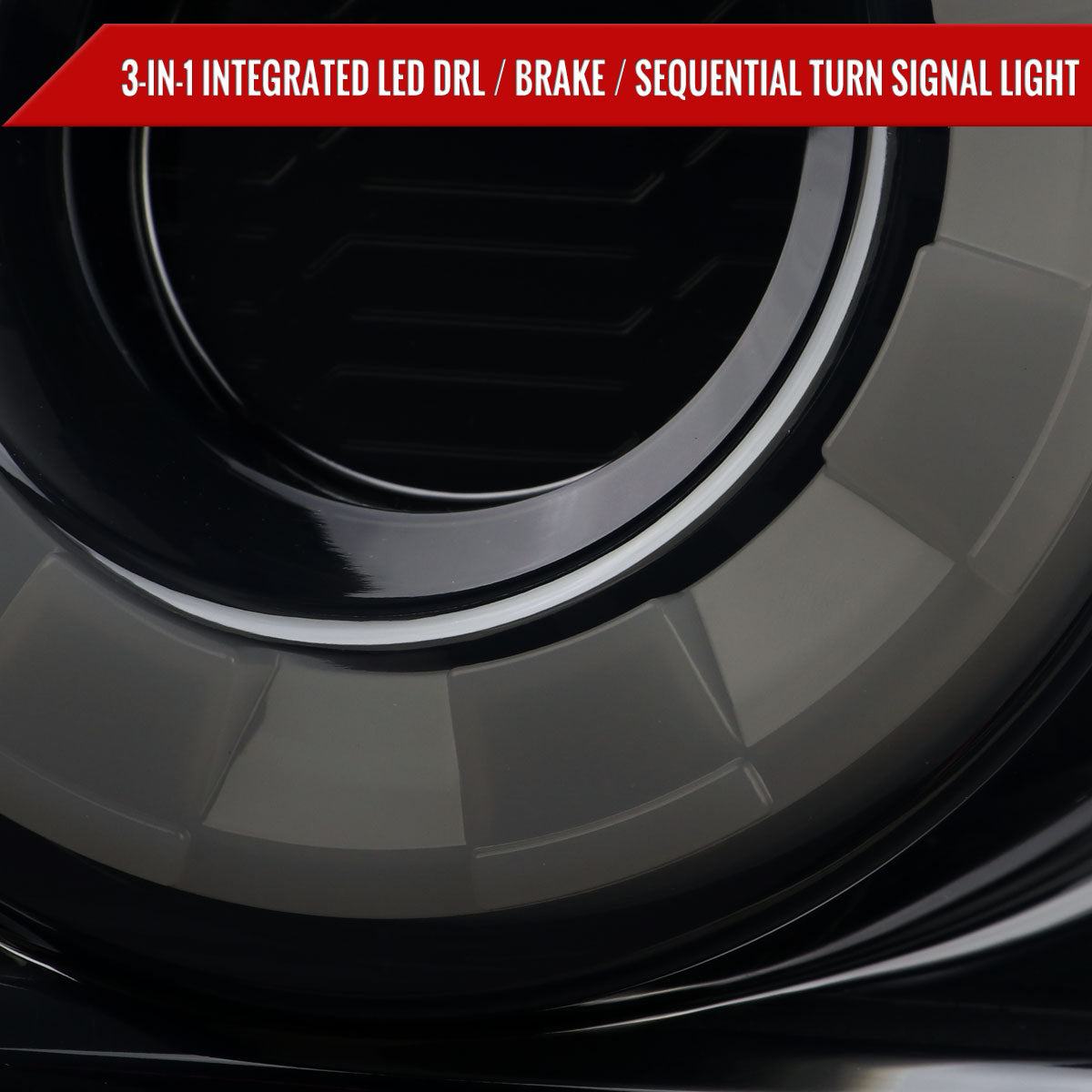 2015-2022 Ford Mustang Coupe/Convertible LED Tail Lights (Glossy Black Housing/Smoked Lens)