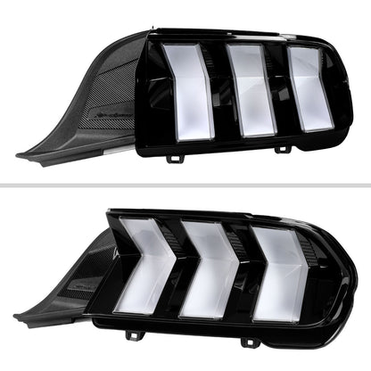2024-2026 Ford Mustang Full LED Switchback Sequential Tail Lights with Startup Animation (Black Housing / Clear Lens)