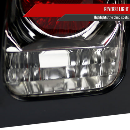 1994-1998 Ford Mustang Tail Lights (Chrome Housing/Clear Lens)
