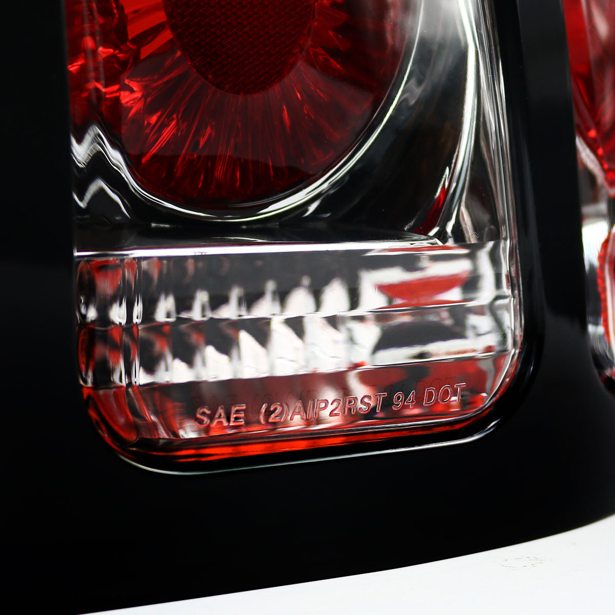 1994-1998 Ford Mustang Tail Lights (Chrome Housing/Clear Lens)