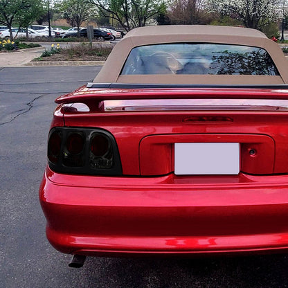 1994-1998 Ford Mustang Tail Lights (Chrome Housing/Smoked Lens)