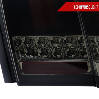 1999-2004 Ford Mustang Red Marker Sequential LED Tail Lights (Glossy Black Housing/Smoked Lens)