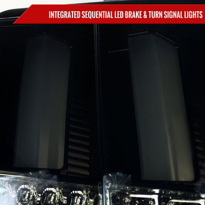 1999-2004 Ford Mustang Sequential LED Tail Lights (Glossy Black Housing/Smoked Lens)