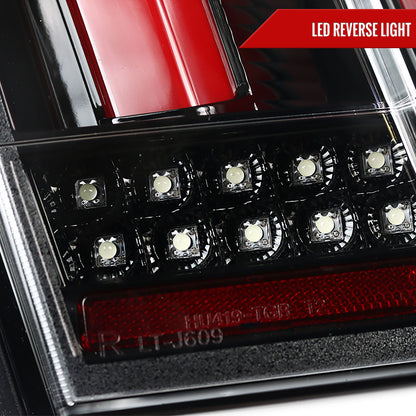 1999-2004 Ford Mustang Sequential LED Tail Lights (Jet Black Housing/Clear Lens)