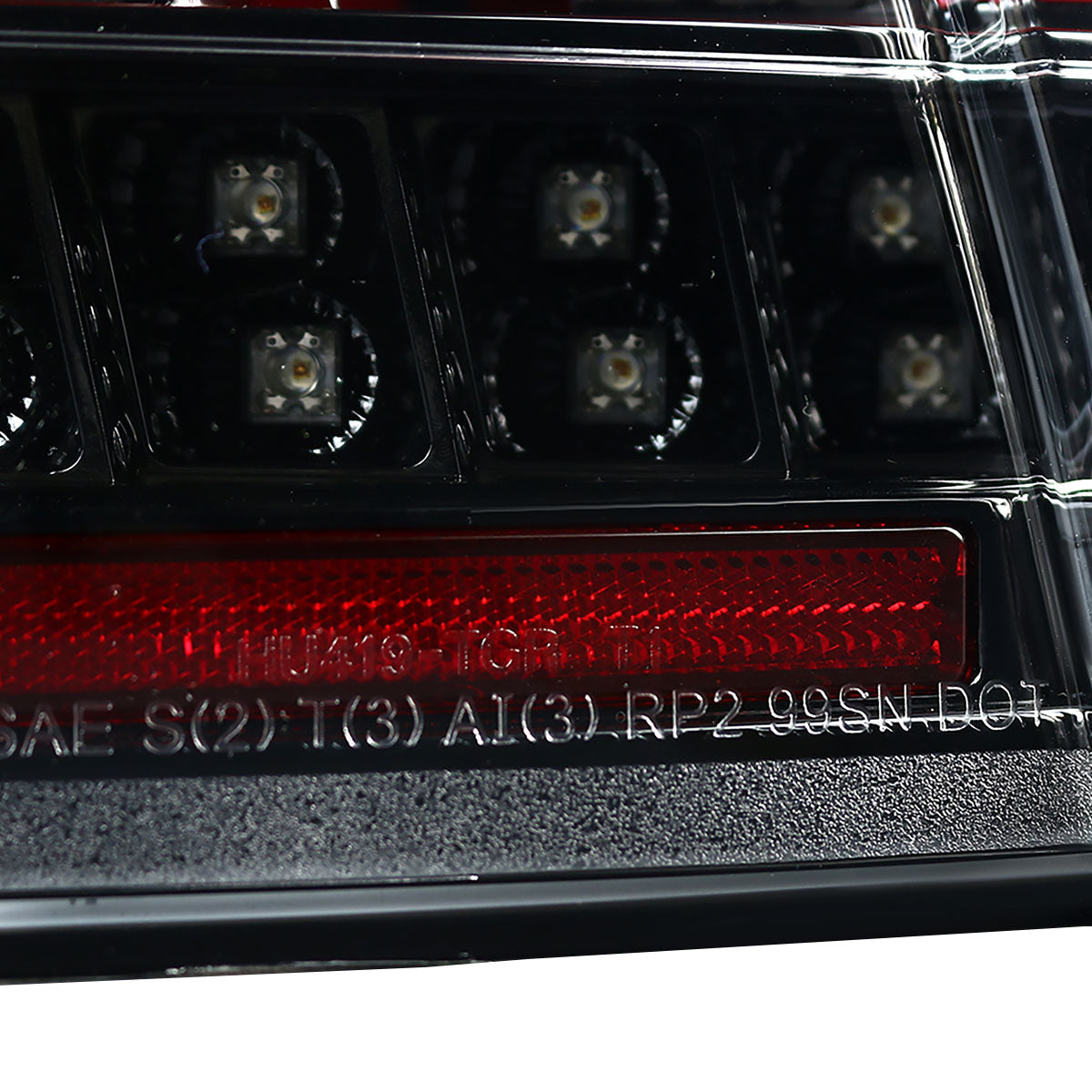 1999-2004 Ford Mustang Sequential LED Tail Lights (Jet Black Housing/Clear Lens)