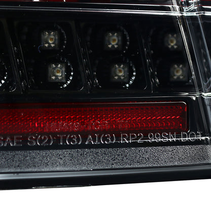 1999-2004 Ford Mustang Sequential LED Tail Lights (Jet Black Housing/Clear Lens)