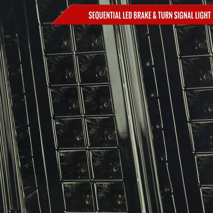 1999-2004 Ford Mustang Sequential LED Tail Lights - RS (Chrome Housing/Smoked Lens)