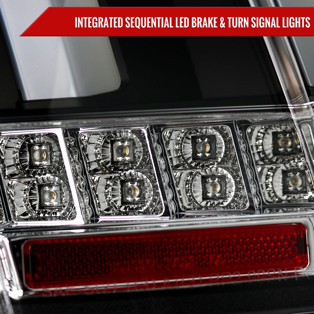 1999-2004 Ford Mustang Sequential LED Tail Lights (Matte Black Housing/Clear Lens)
