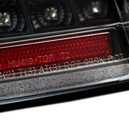 1999-2004 Ford Mustang Sequential LED Tail Lights (Black Housing/Clear Lens)