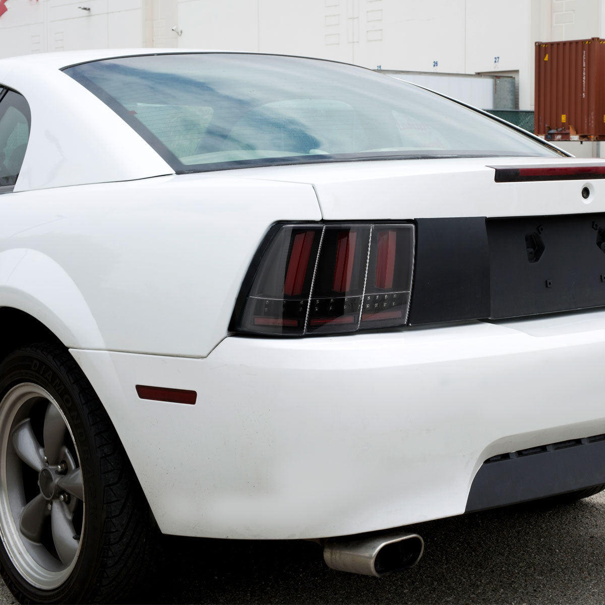 1999-2004 Ford Mustang Sequential LED Tail Lights (Black Housing/Clear Lens)