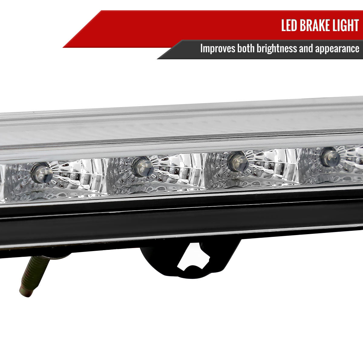 1999-2004 Ford Mustang LED 3rd Brake Light (Chrome Housing/Clear Lens)