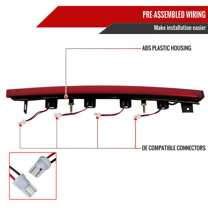 1999-2004 Ford Mustang LED 3rd Brake Light (Chrome Housing/Red Lens)