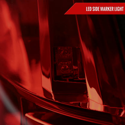 1999-2004 Ford Mustang Sequential LED Tail Lights - RS (Chrome Housing/Red Smoked Lens)