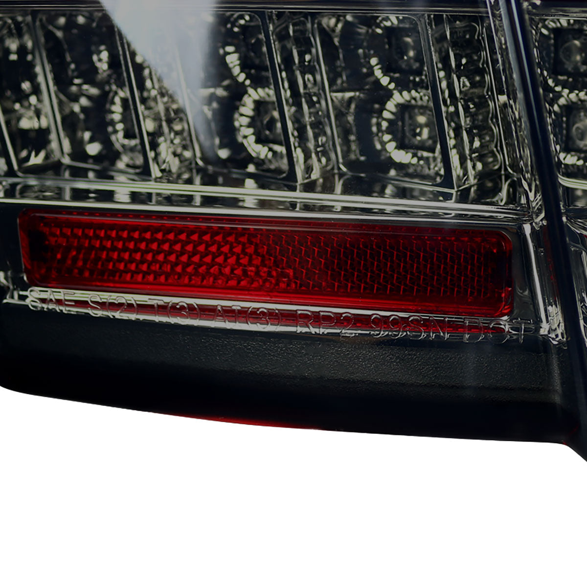 1999-2004 Ford Mustang Sequential LED Tail Lights (Chrome Housing/Red Smoked Lens)