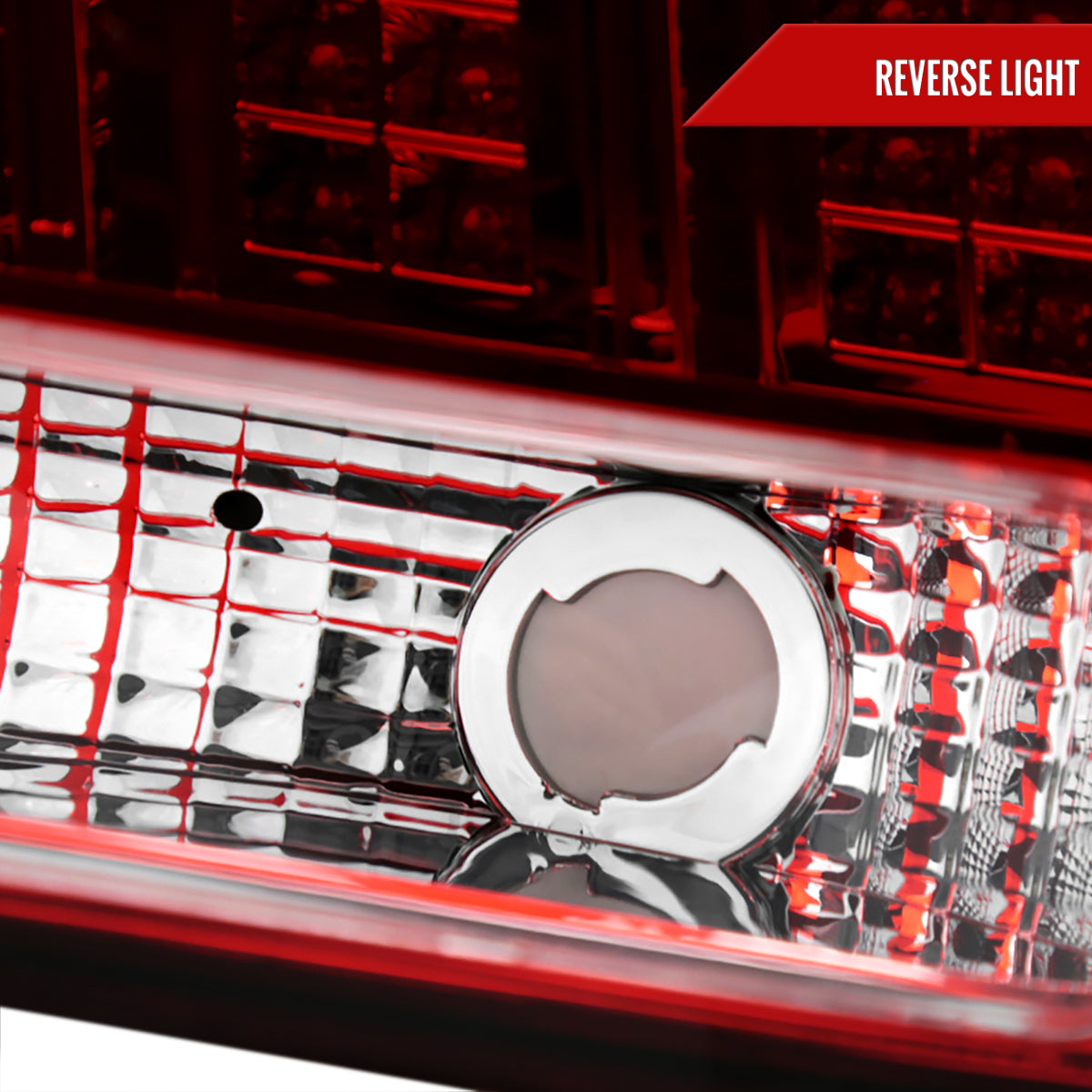 1999-2004 Ford Mustang Sequential LED Tail Lights - RS (Chrome Housing/Red Lens)