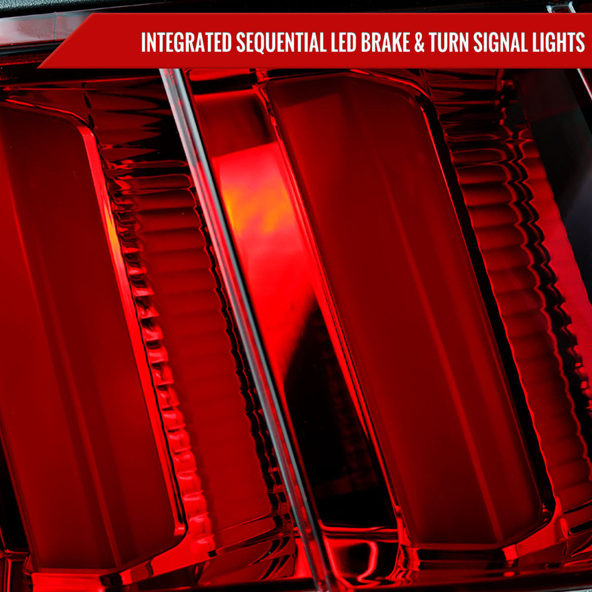 1999-2004 Ford Mustang Sequential LED Tail Lights (Chrome Housing/Red Lens)