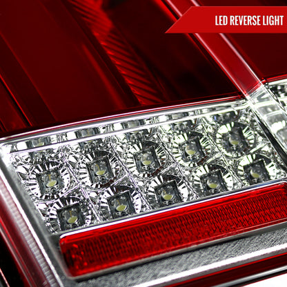 1999-2004 Ford Mustang Sequential LED Tail Lights (Chrome Housing/Red Lens)