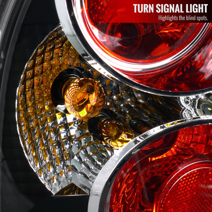2001-2005 Volkswagen Passat Sedan Tail Lights (Matte Black Housing/Clear Lens)