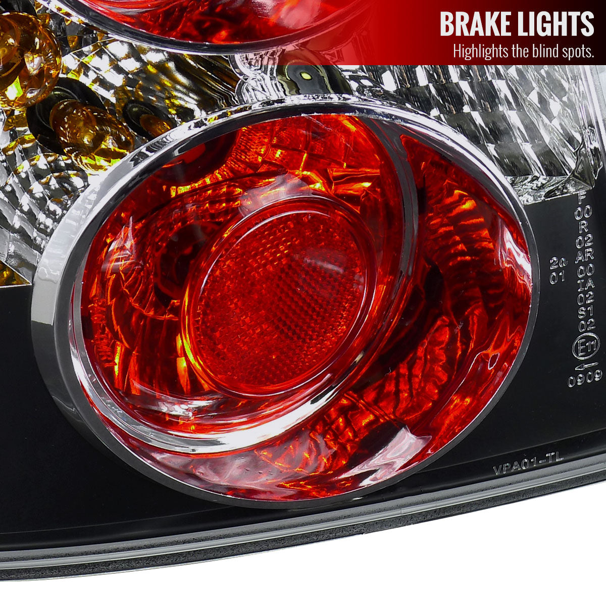 2001-2005 Volkswagen Passat Sedan Tail Lights (Matte Black Housing/Clear Lens)