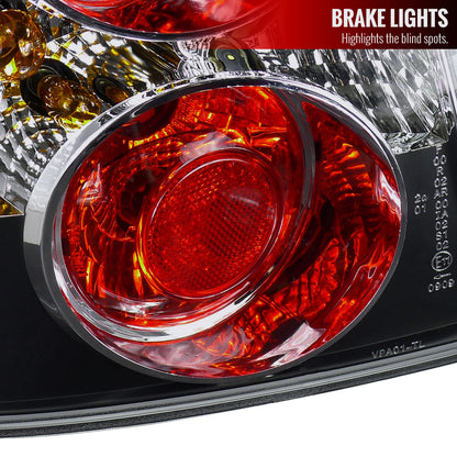 2001-2005 Volkswagen Passat Sedan Tail Lights (Matte Black Housing/Clear Lens)