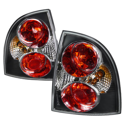 2001-2005 Volkswagen Passat Sedan Tail Lights (Matte Black Housing/Clear Lens)