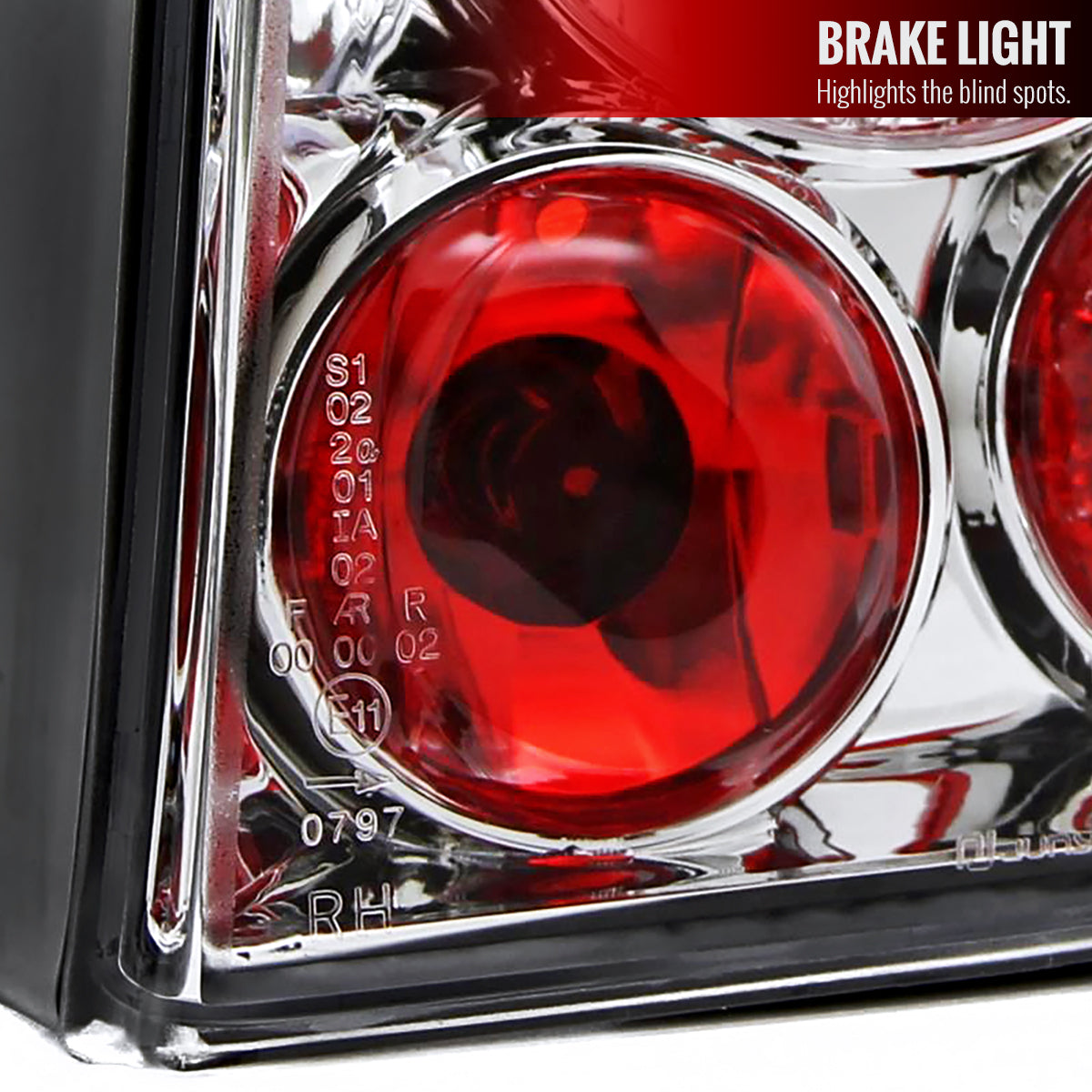 1998-2001 Volkswagen Passat Sedan Tail Lights (Chrome Housing/Clear Lens)