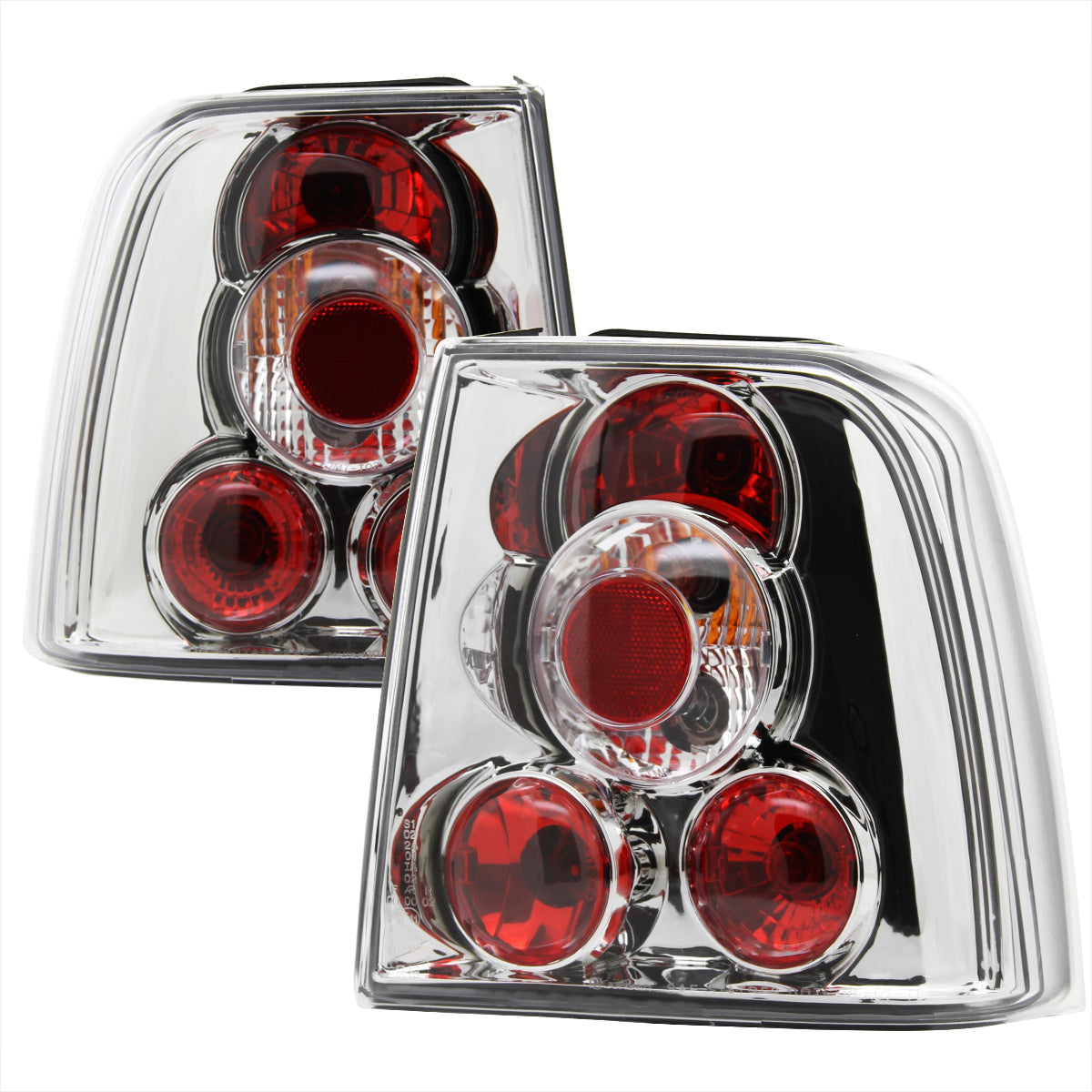 1998-2001 Volkswagen Passat Sedan Tail Lights (Chrome Housing/Clear Lens)
