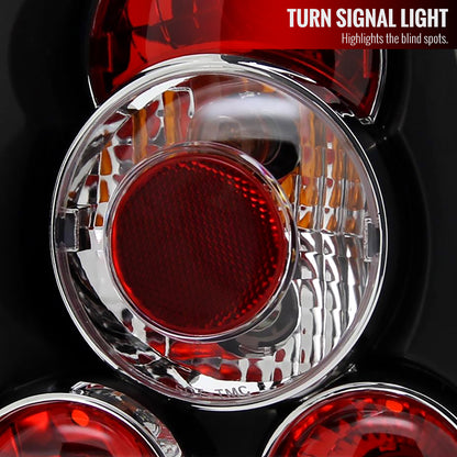 1998-2001 Volkswagen Passat Sedan Tail Lights (Matte Black Housing/Clear Lens)
