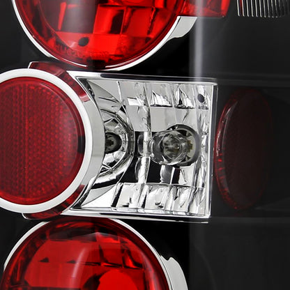 1996-2004 Nissan Pathfinder/ Infiniti QX4 Tail Lights (Matte Black Housing/Clear Lens)